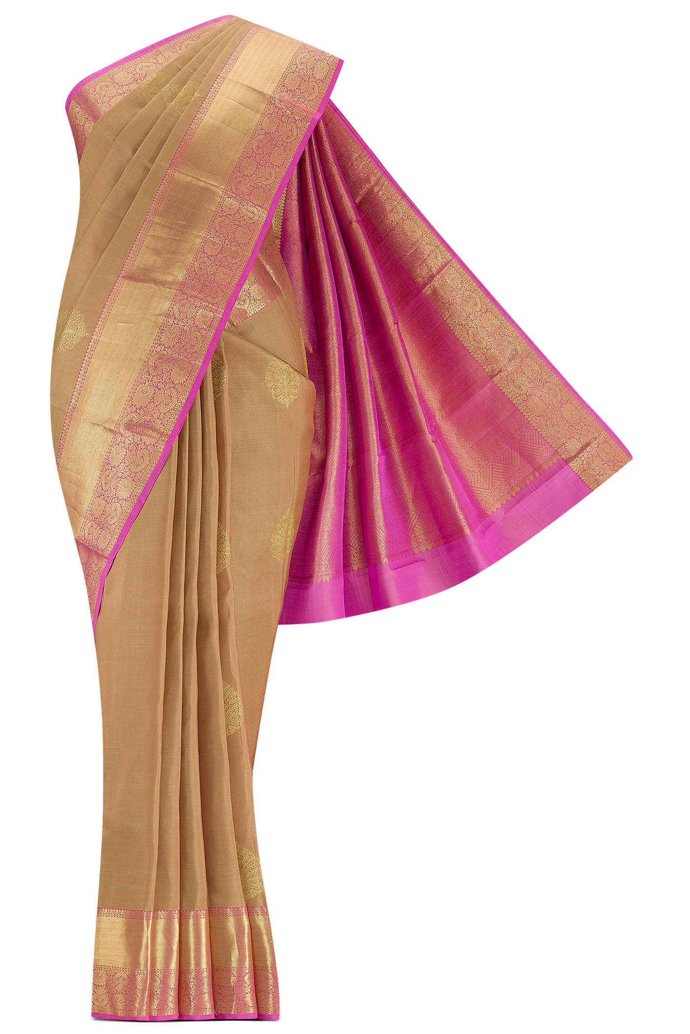 Brown Kanchipuram Silk Saree