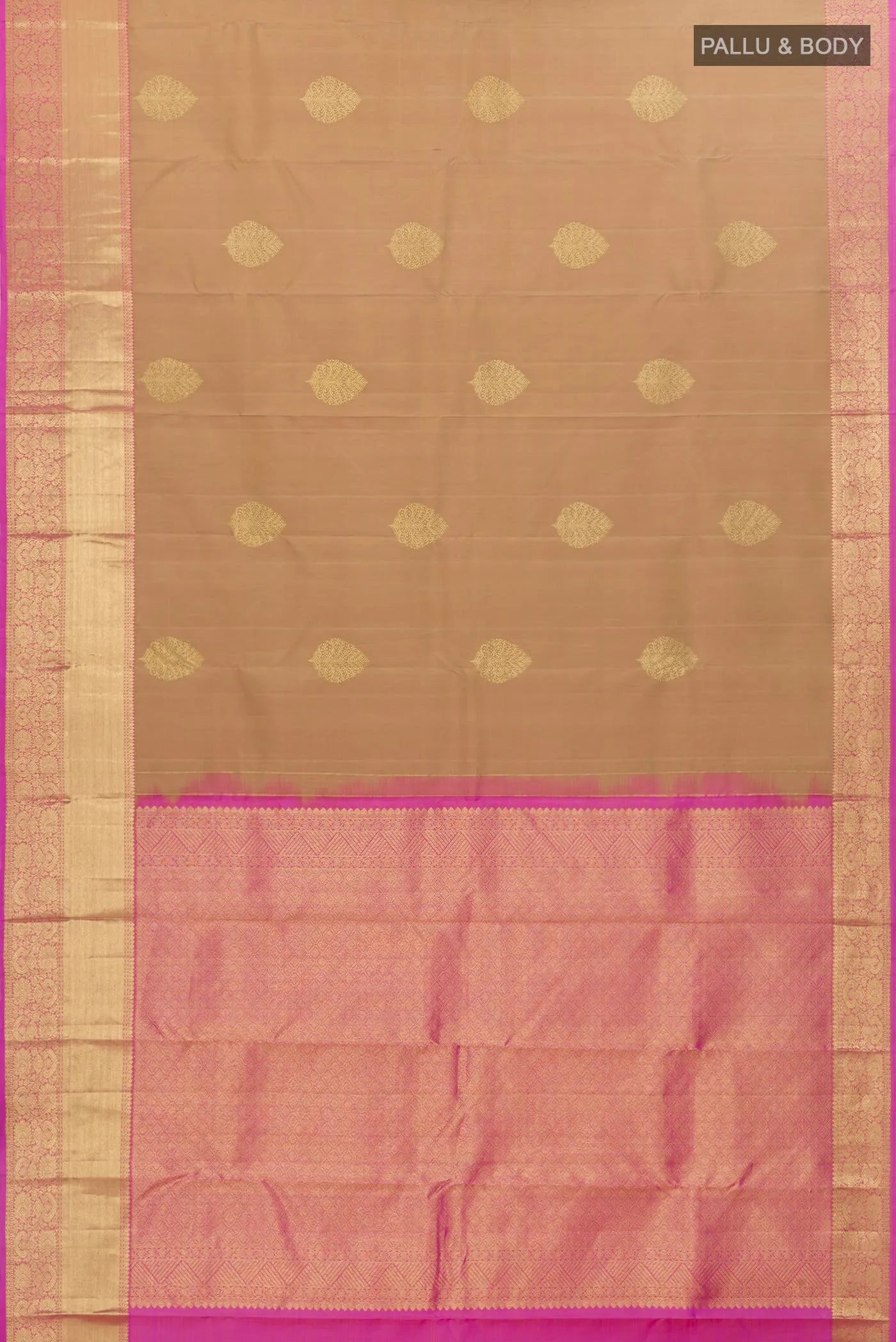 Brown Kanchipuram Silk Saree