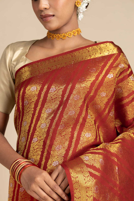 Rohini-Red Kanchipuram Silk Saree (Copy)