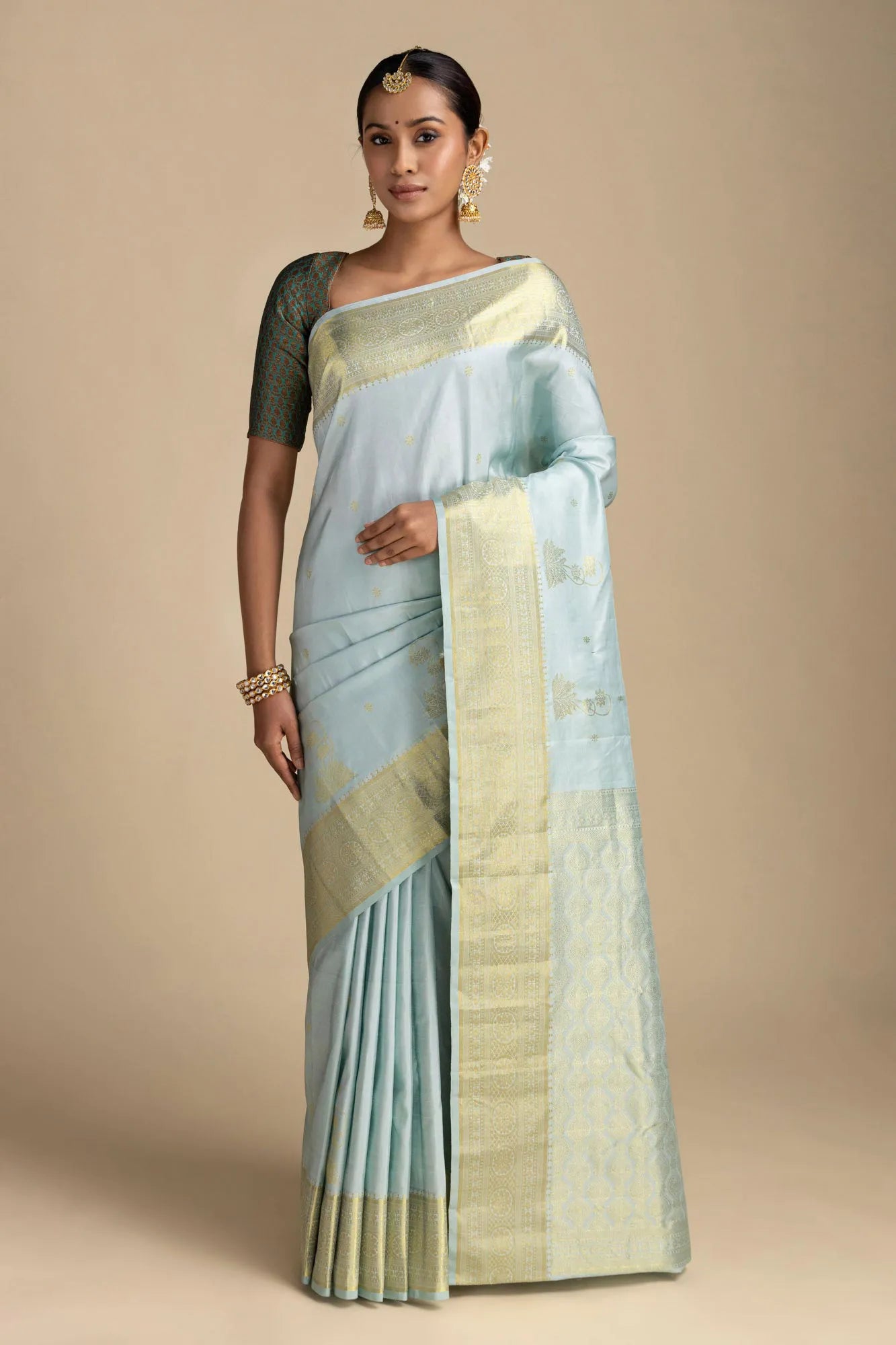 Tarangini-Pastel Blue Kanchipuram Silk Saree