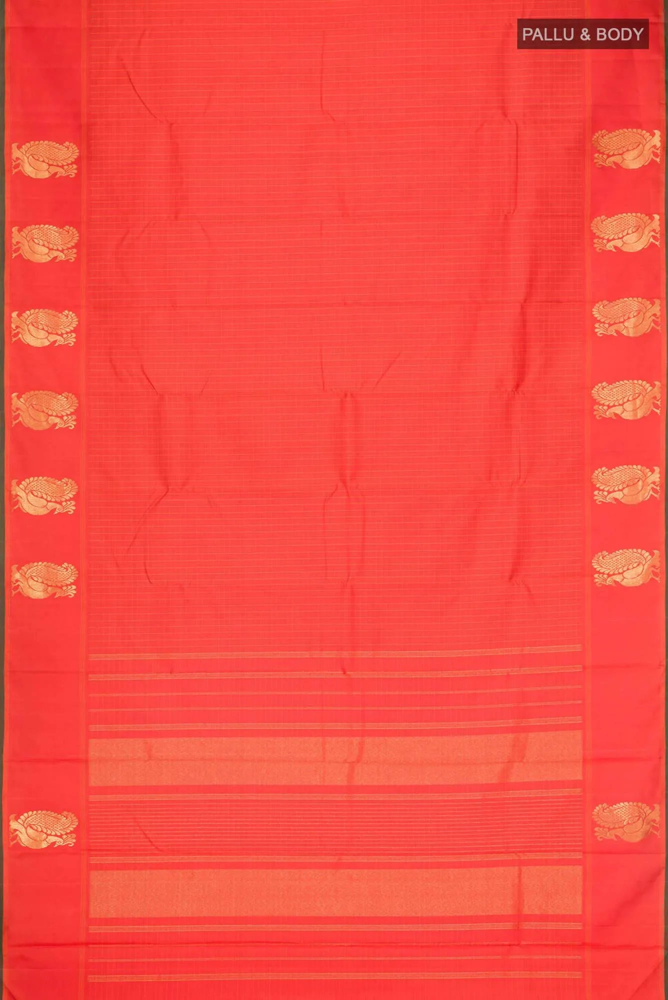 Orange Kanchipuram Silk Saree