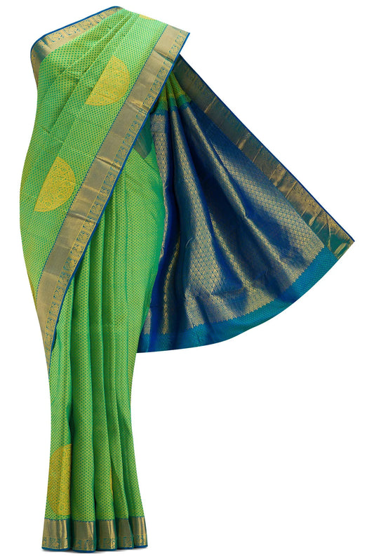 Green Dual Tone Kanchipuram Silk Saree