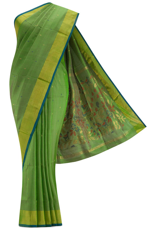 Mint Green Dual Tone Uppada Silk Saree