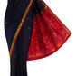 Navy Blue Dual Tone Uppada Silk Saree