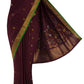 Brown Dual Tone Uppada Silk Saree