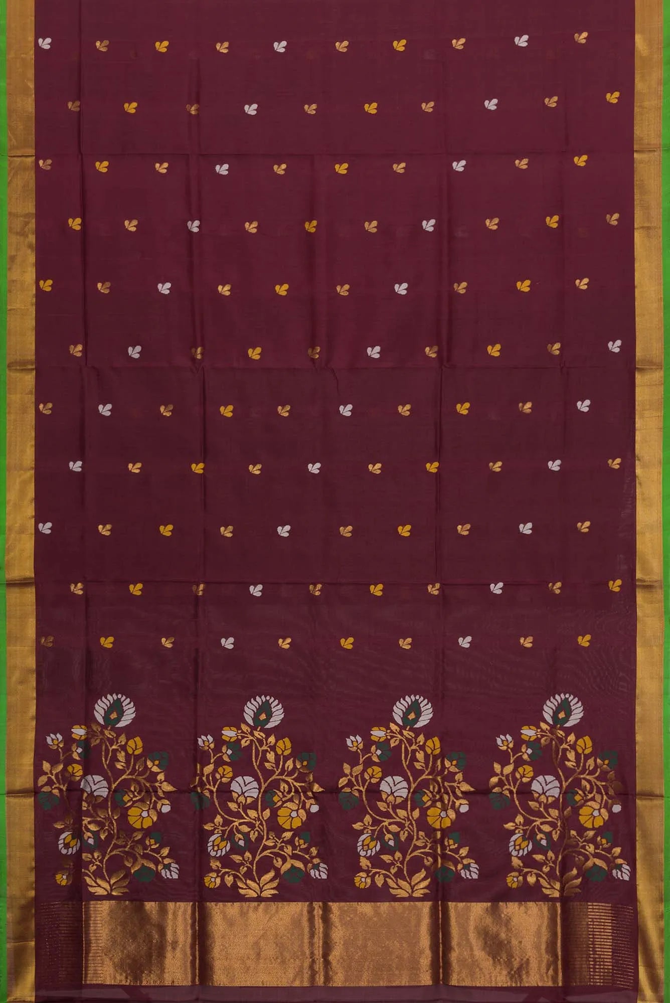 Brown Dual Tone Uppada Silk Saree