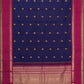 Pure Silk Pure Zari Navy Blue Dual Tone Kanchipuram Saree