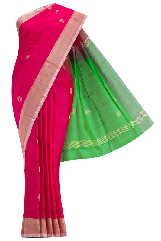 Pink Dual Tone Uppada Silk Saree