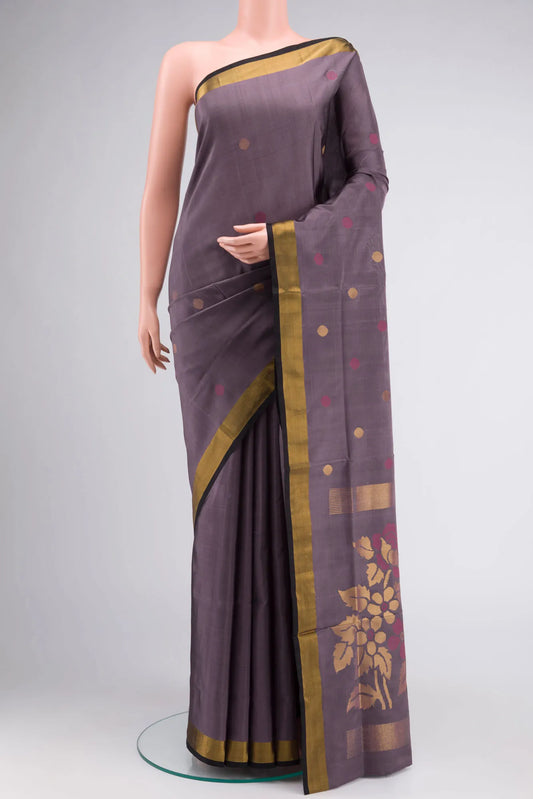 Grey Uppada Silk Saree