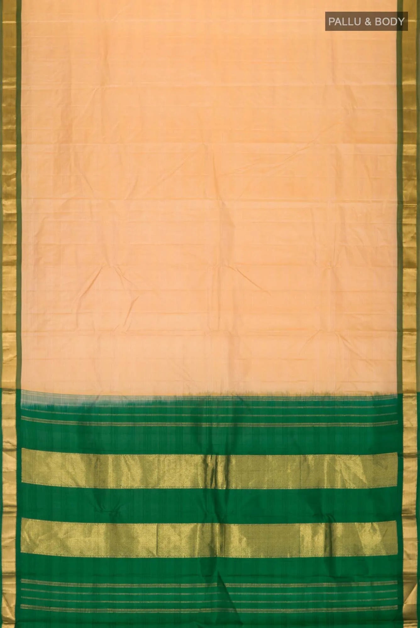 Beige Kanchipuram Silk Saree