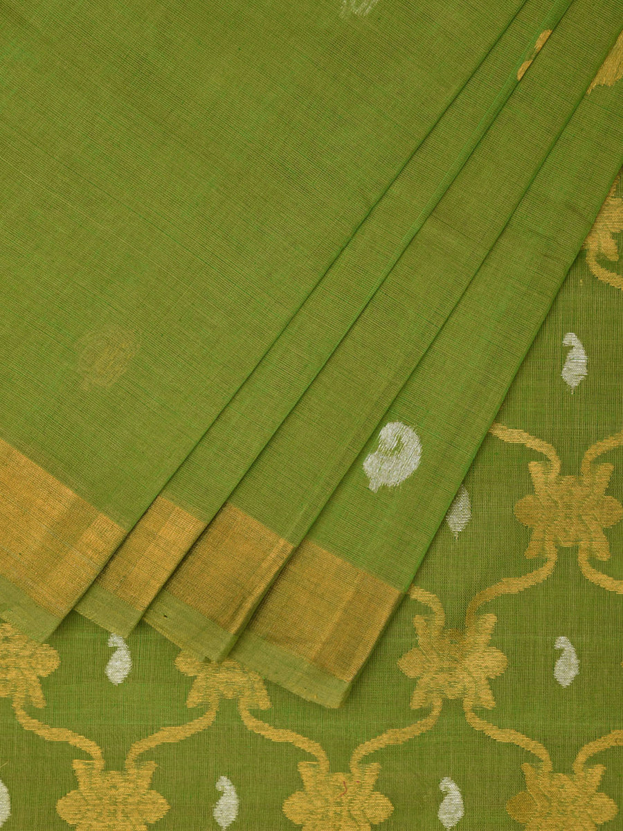 Green Uppada Cotton Handloom Saree