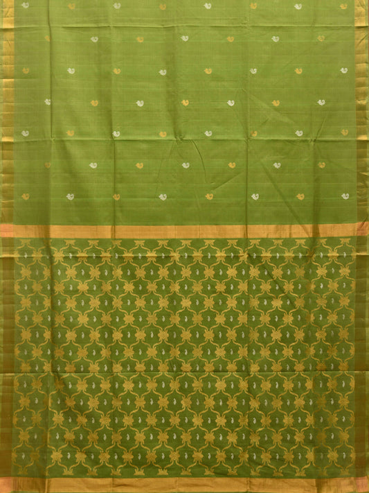 Green Uppada Cotton Handloom Saree