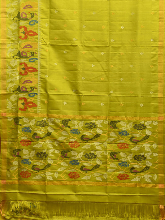 Light Green Uppada Silk Handloom Saree