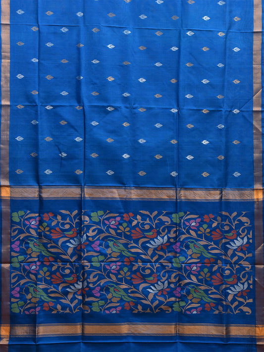 Dark Blue Uppada Silk Handloom Saree