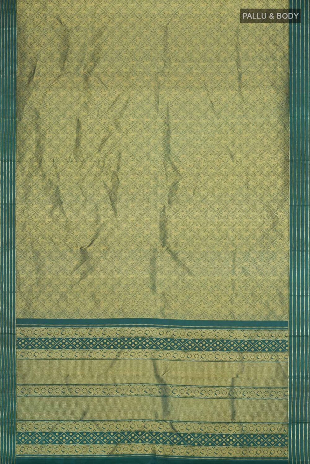 Maangai-Bottle Green Kanchipuram Silk Saree - Image 4