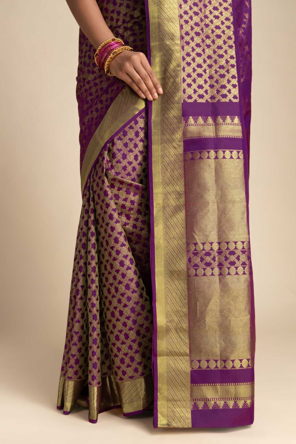 Rohini-Red Kanchipuram Silk Saree - Image 3
