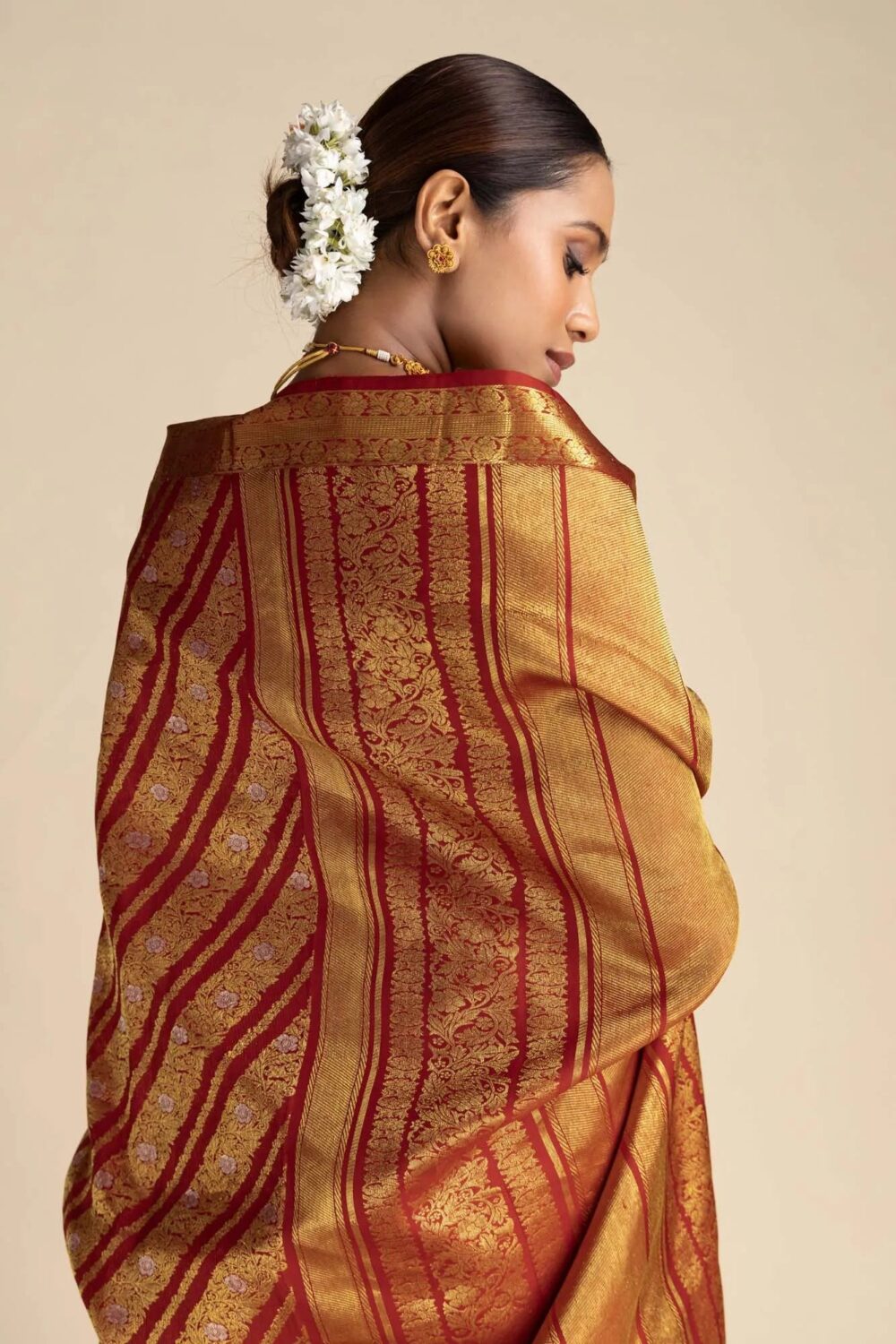 Rohini-Red Kanchipuram Silk Saree (Copy) - Image 2