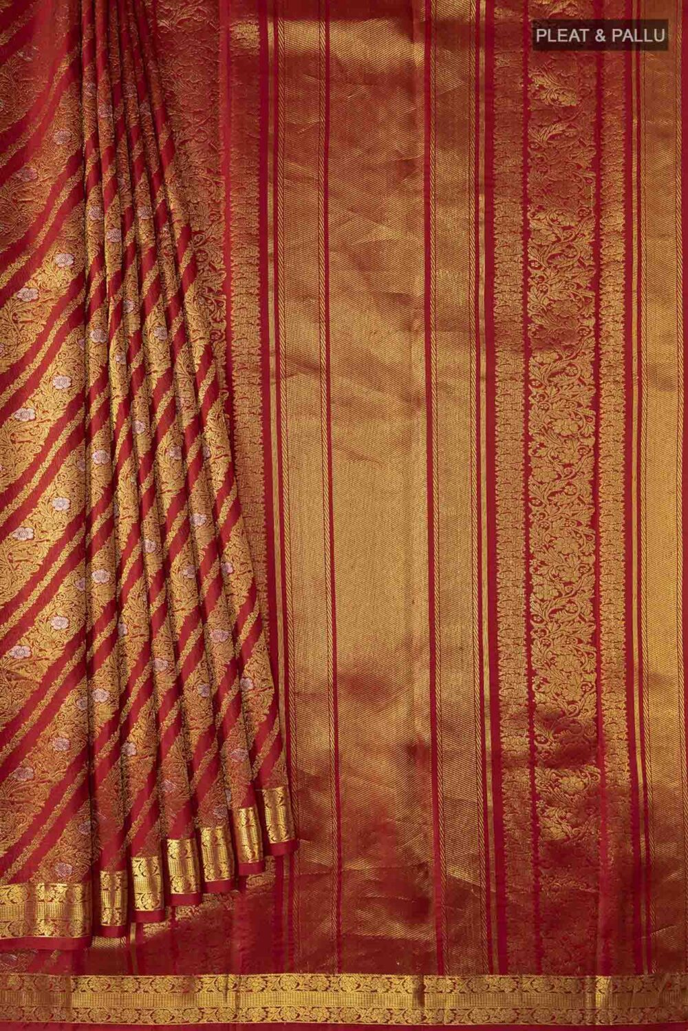 Rohini-Red Kanchipuram Silk Saree (Copy) - Image 8