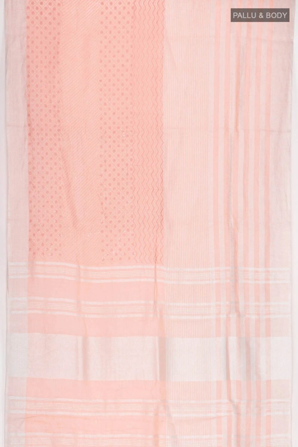 Peach Linen Saree - Image 2