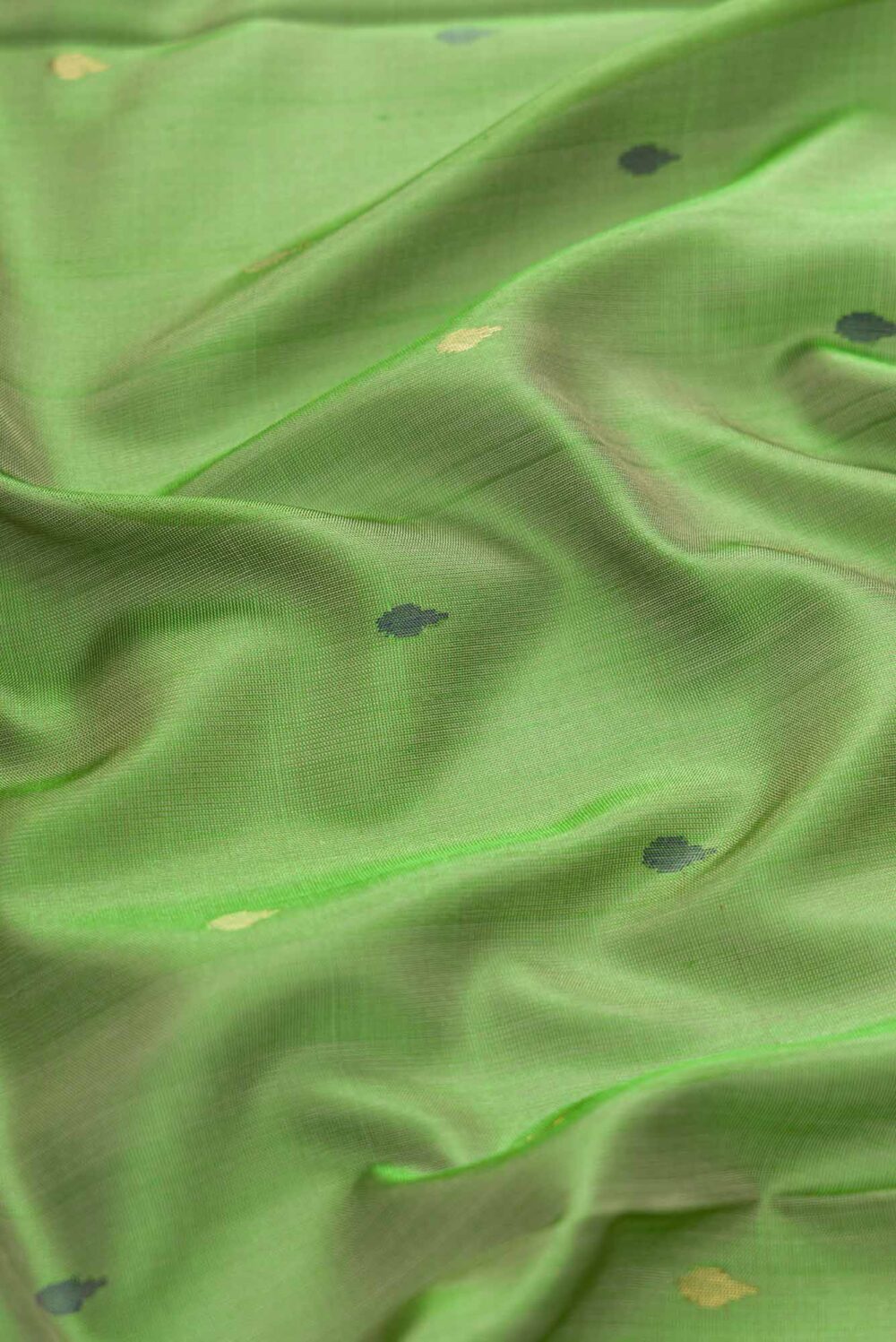 Mint Green Dual Tone Uppada Silk Saree - Image 4
