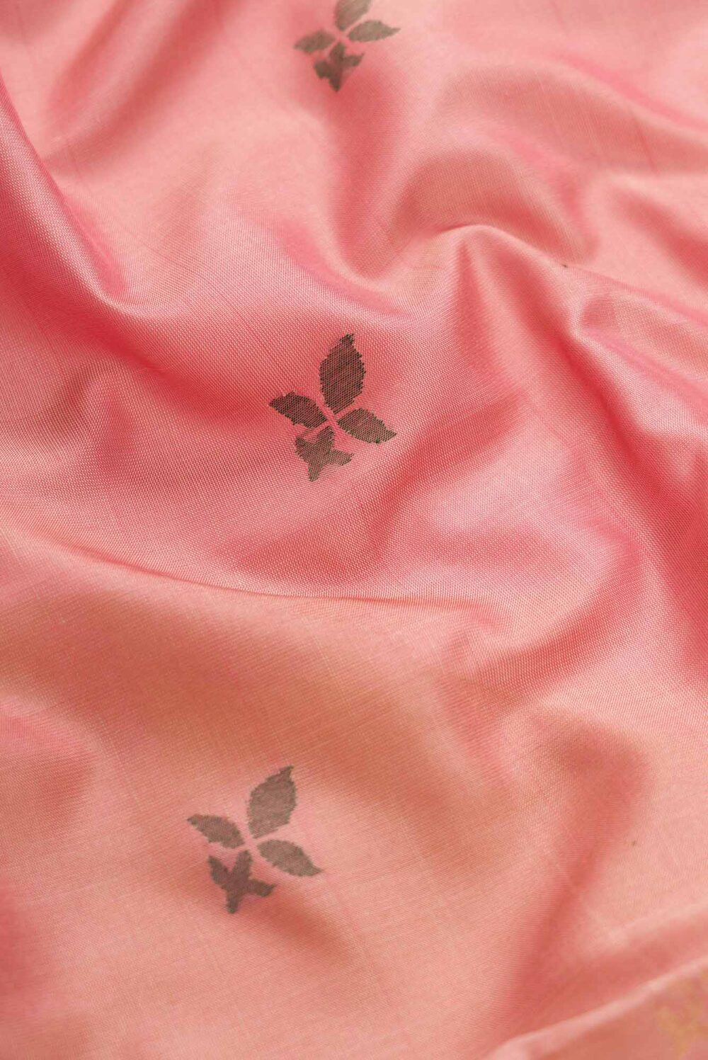 Pink Dual Tone Uppada Silk Saree - Image 2