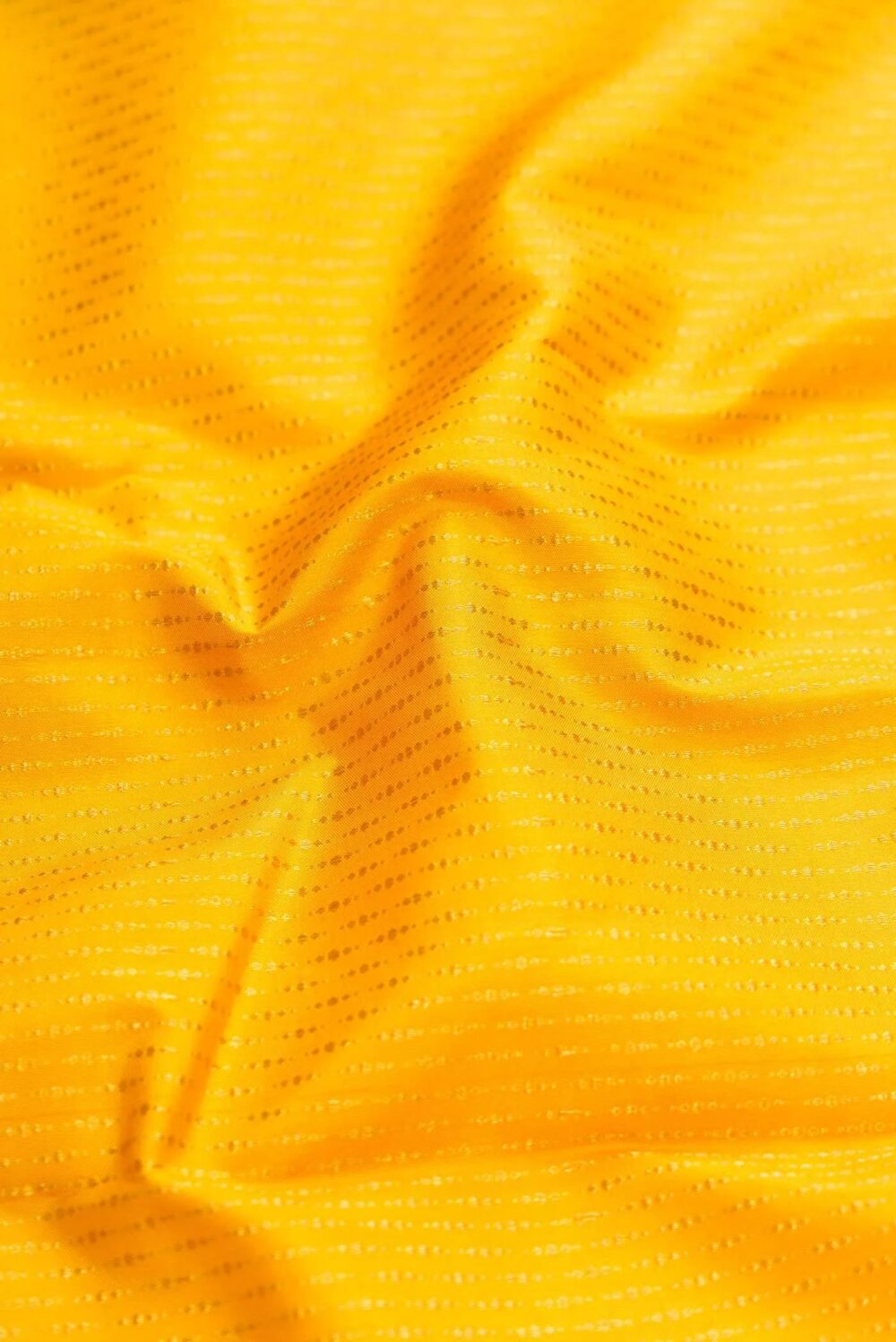Pure Silk Pure Zari Yellow Dual Tone Kanchipuram Saree - Image 4