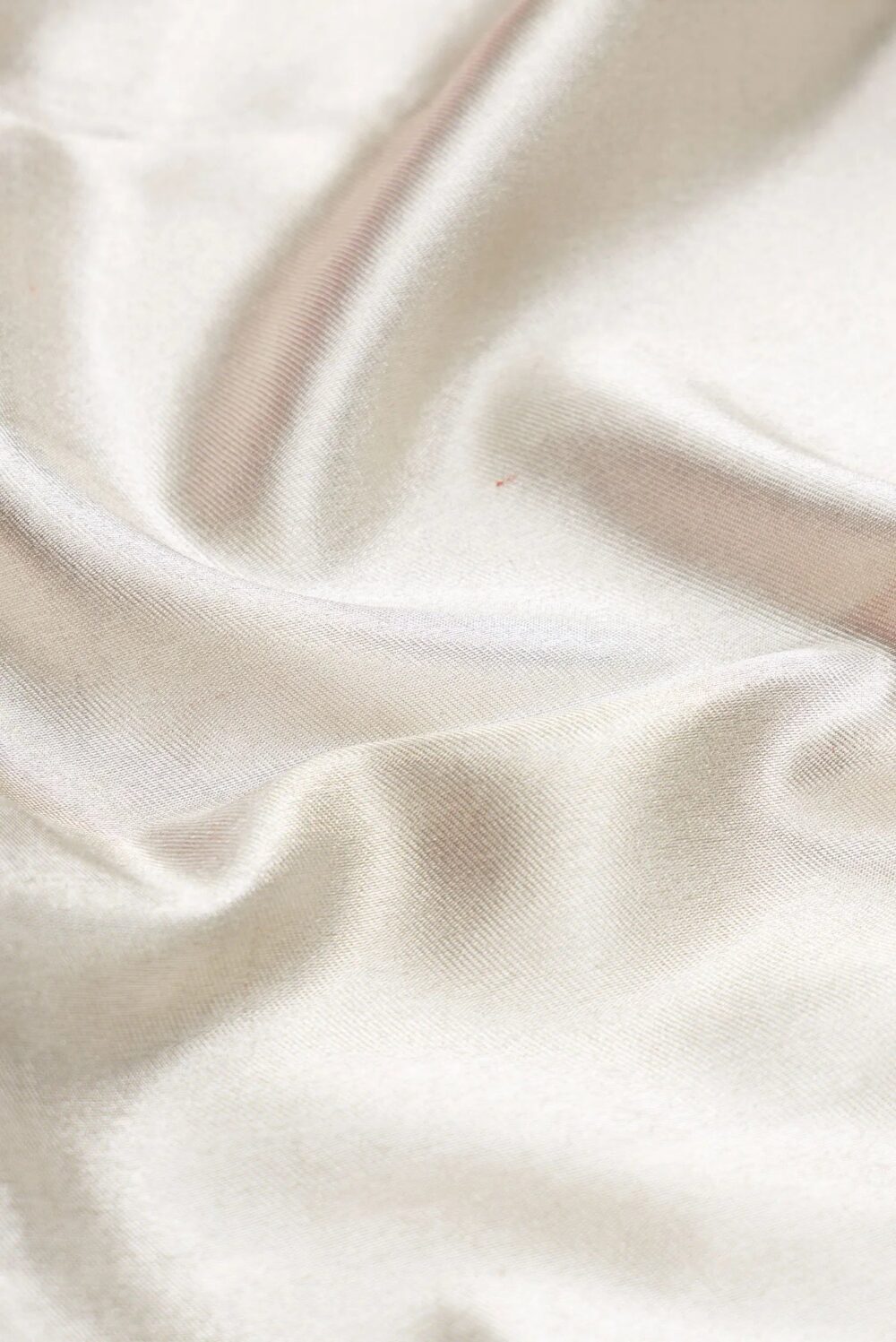 White Dual Tone Kanchipuram Tissue Silk Saree - Image 3