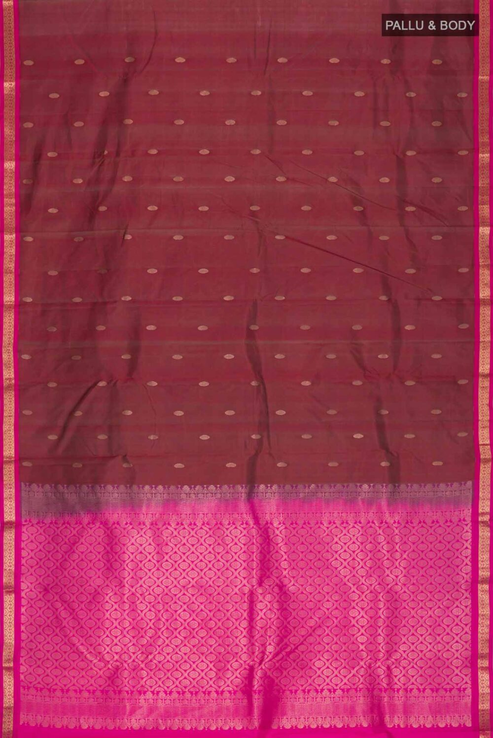 Maroon Kanchipuram Silk Saree - Image 4